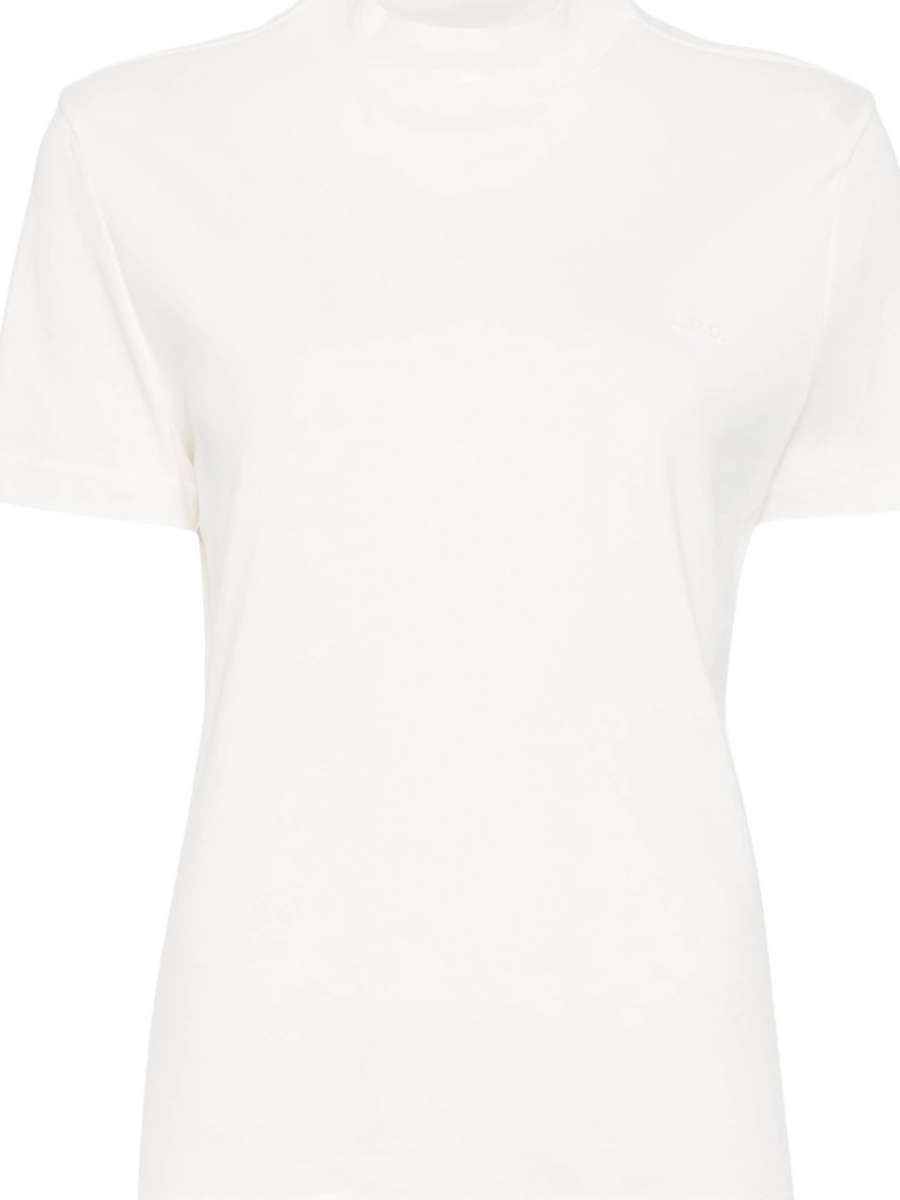 Cheap -cotton A.P.C. Women t-shirt logo-print 0426